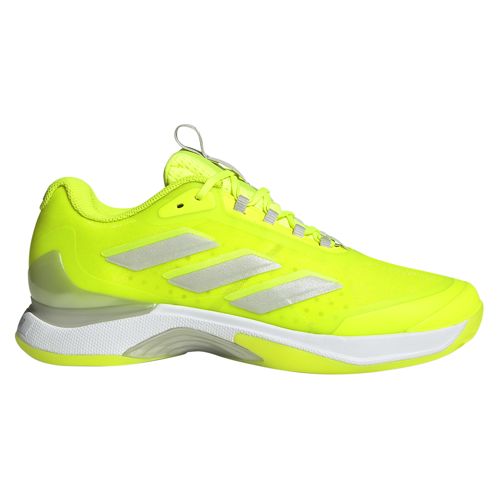 Women`s Avacourt 2 Tennis Shoes Lucid Lemon and White ADIDAS
