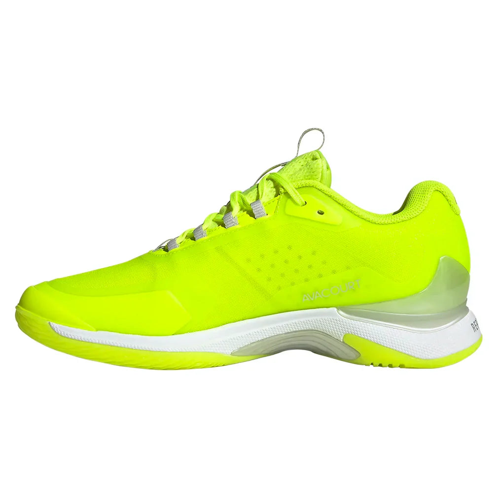 Women`s Avacourt 2 Tennis Shoes Lucid Lemon and White ADIDAS
