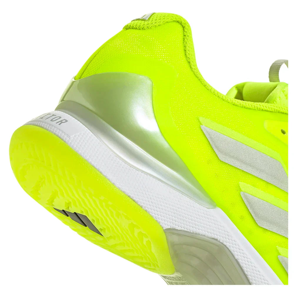 Women`s Avacourt 2 Tennis Shoes Lucid Lemon and White ADIDAS