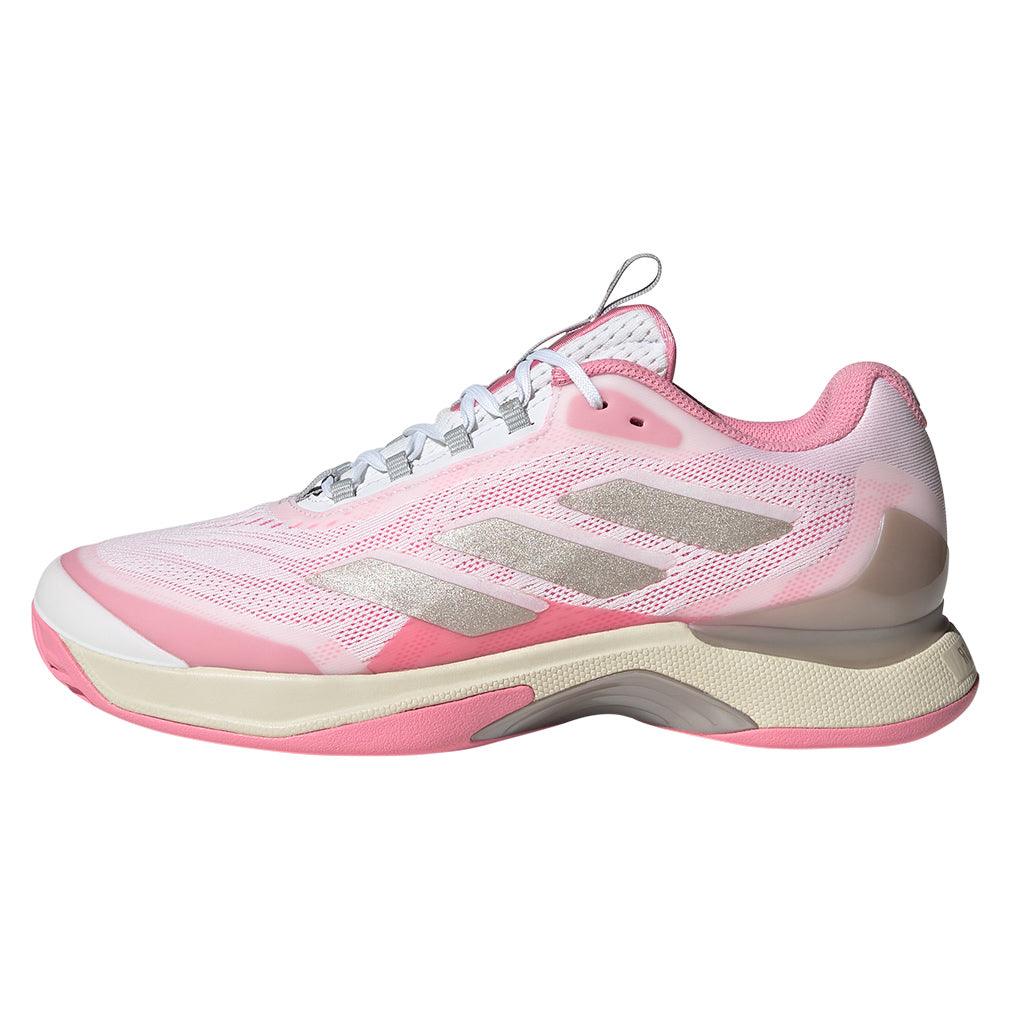 Women`s Avacourt 2 Tennis Shoes Champagne White and Lucid Pink ADIDAS