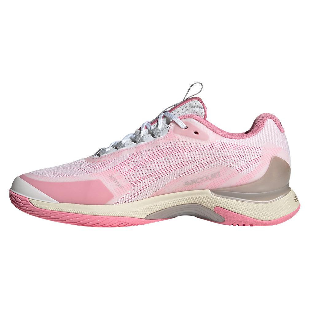 Women`s Avacourt 2 Tennis Shoes Champagne White and Lucid Pink ADIDAS