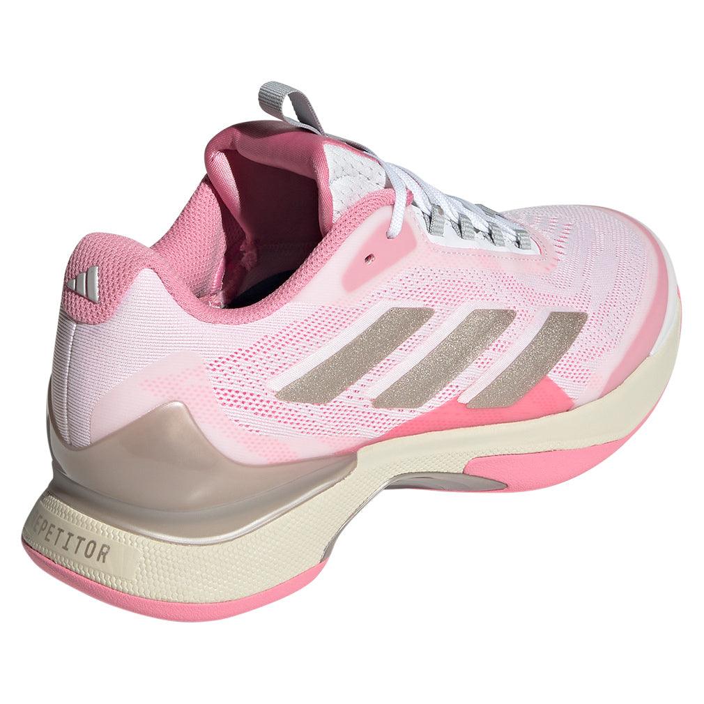 Women`s Avacourt 2 Tennis Shoes Champagne White and Lucid Pink ADIDAS