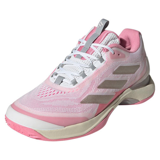 Women`s Avacourt 2 Tennis Shoes Champagne White and Lucid Pink ADIDAS 5 Pink
