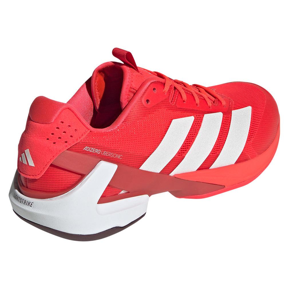 Men`s Adizero Ubersonic 5 Tennis Shoes Lucid Red and Zero Metallic ADIDAS