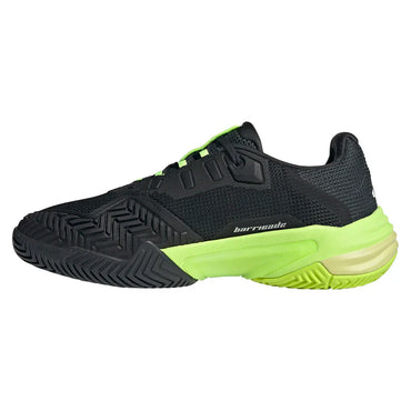 Men`s Barricade 13 Tennis Shoes Core Black and Lucid Lemon ADIDAS