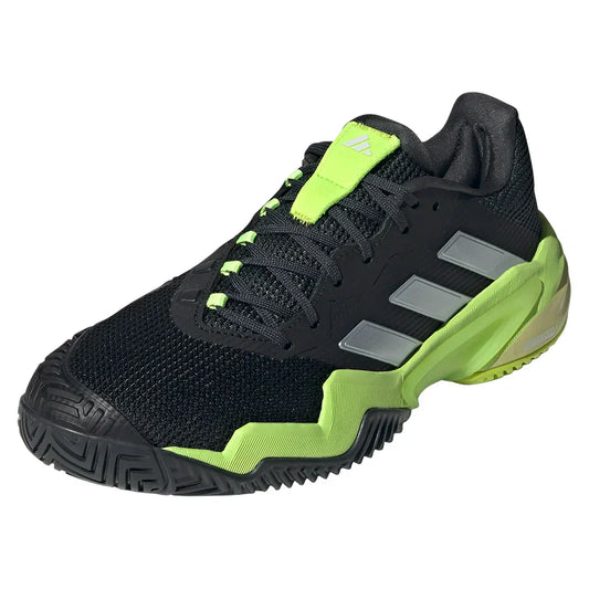 Men`s Barricade 13 Tennis Shoes Core Black and Lucid Lemon ADIDAS 6.5 Black