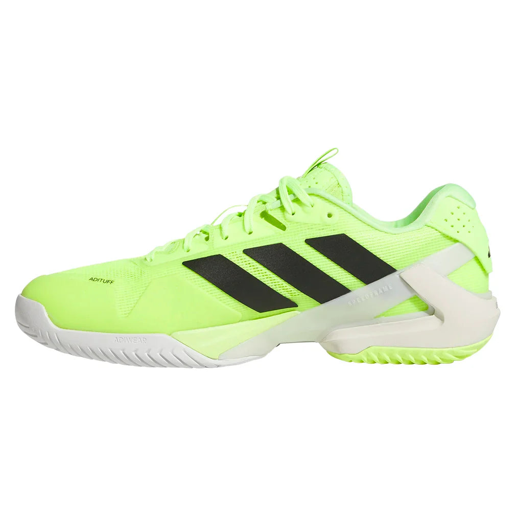 Men`s Adizero Ubersonic 5 Tennis Shoes Lucid Lemon and Core Black ADIDAS
