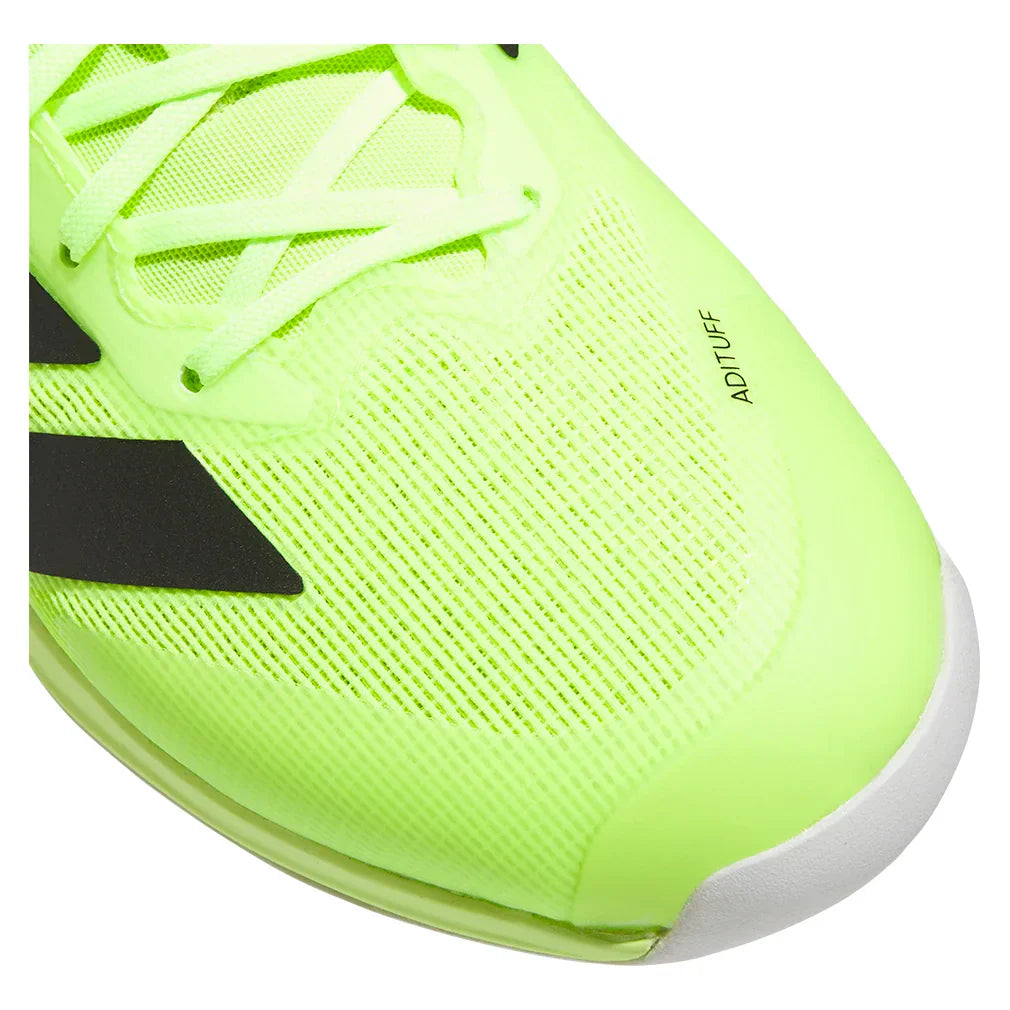 Men`s Adizero Ubersonic 5 Tennis Shoes Lucid Lemon and Core Black ADIDAS