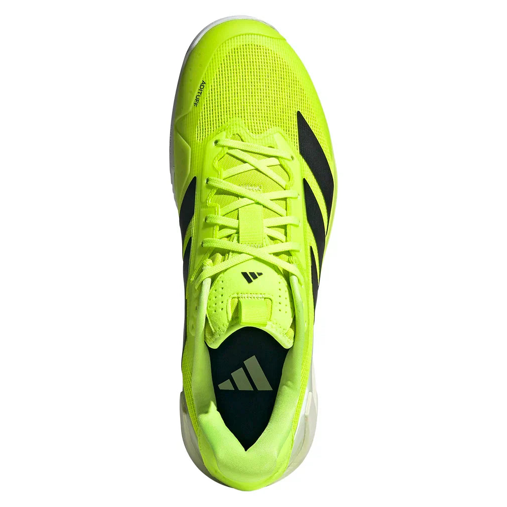 Men`s Adizero Ubersonic 5 Clay Tennis Shoes Lucid Lemon and Core Black ADIDAS