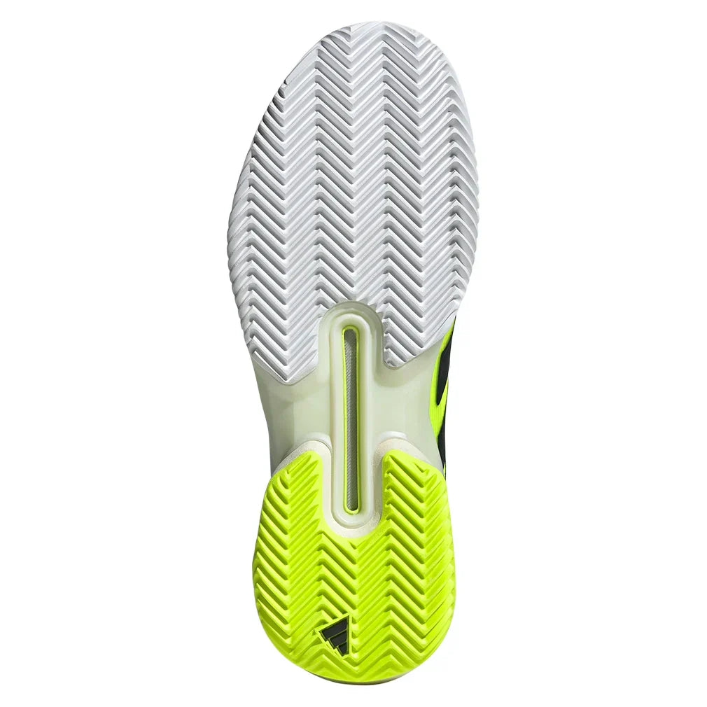 Men`s Adizero Ubersonic 5 Clay Tennis Shoes Lucid Lemon and Core Black ADIDAS
