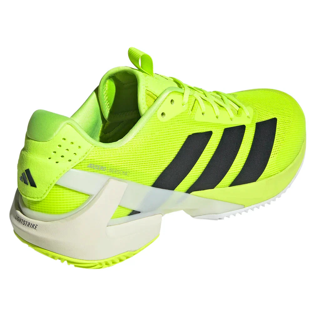 Men`s Adizero Ubersonic 5 Clay Tennis Shoes Lucid Lemon and Core Black ADIDAS