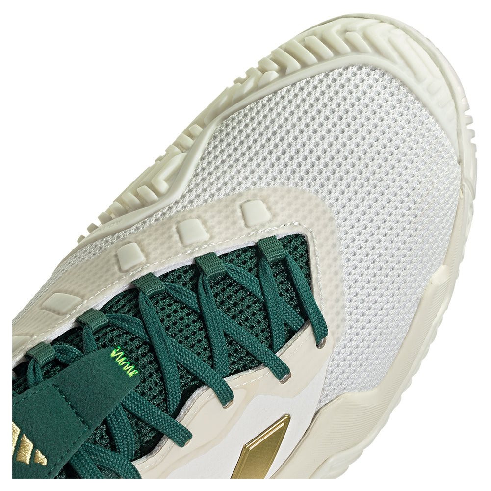 Men`s Barricade 13 Tennis Shoes White and Gold Metallic ADIDAS