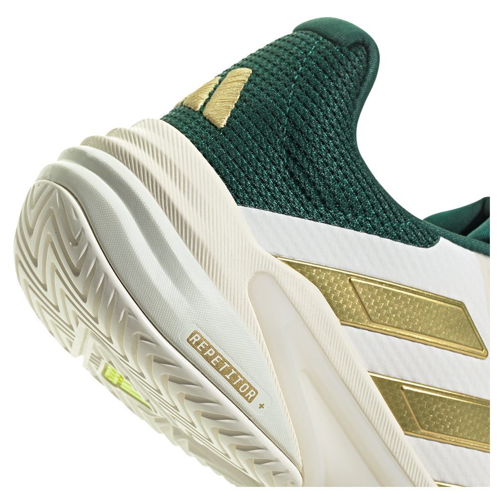 Men`s Barricade 13 Tennis Shoes White and Gold Metallic ADIDAS