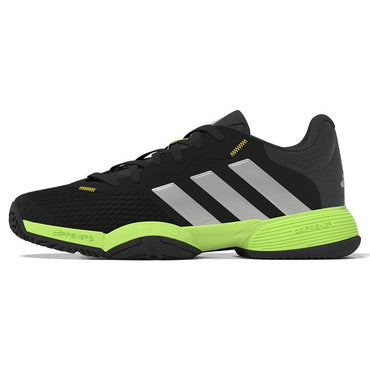 Junior`s Barricade Tennis Shoes Core Black and Lucid Lemon ADIDAS