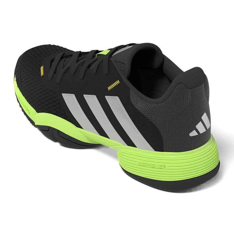Junior`s Barricade Tennis Shoes Core Black and Lucid Lemon ADIDAS