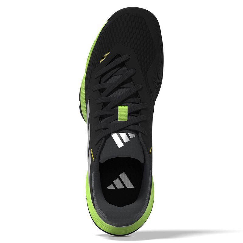 Junior`s Barricade Tennis Shoes Core Black and Lucid Lemon ADIDAS