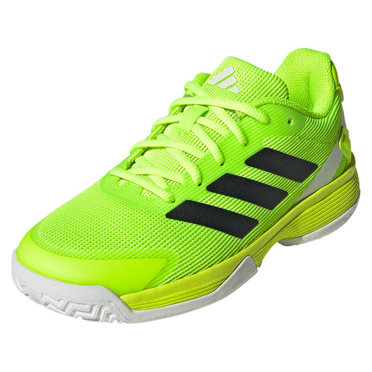 Junior`s Ubersonic Tennis Shoes Lucid Lemon and Core Black ADIDAS 1Y Yellow