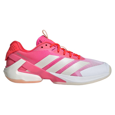 Women`s Adizero Ubersonic 5 Tennis Shoes Lucid Pink and Lucid Red ADIDAS