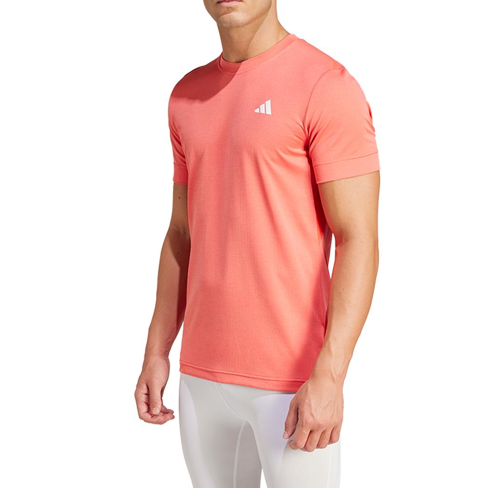 Men's Freelift Tennis Top Preloved Scarlet and Bright Red Training ADIDAS M