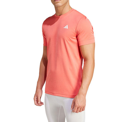 Men's Freelift Tennis Top Preloved Scarlet and Bright Red Training ADIDAS M