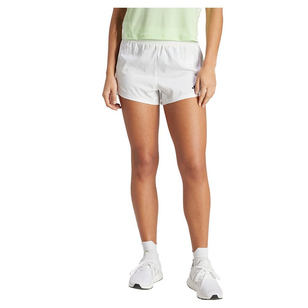 Womens Pacer 3S Woven high Rise Training Shorts White Womens Apparel ADIDAS M
