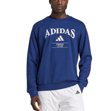 Men`s Long Sleeve Heritage Graphic Tennis Top Dark Blue ADIDAS