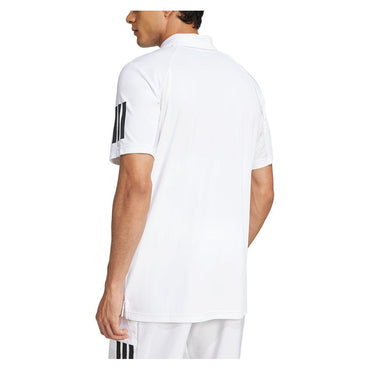 Men`s Club 3 Stripe Tennis Polo White MENS APPAREL ADIDAS