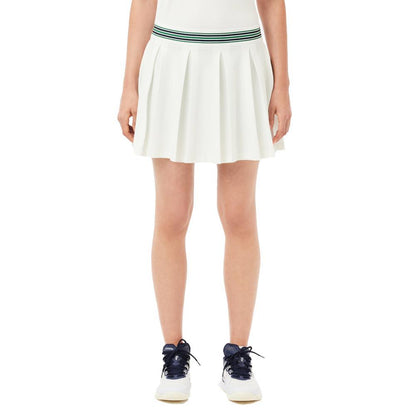Women's Pique Tennis Skort with Integrated Shorts Womens Apparel LACOSTE XS White