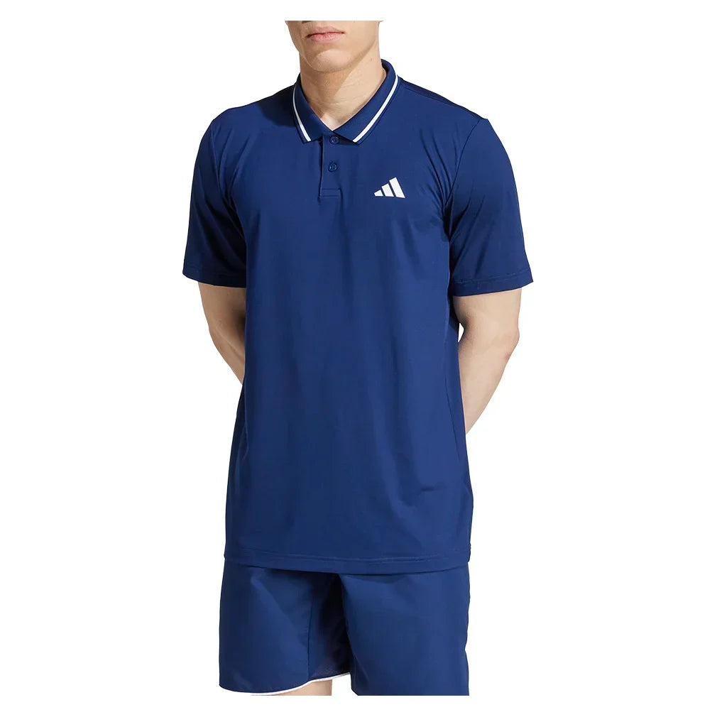 Men`s Club Pique Tennis Polo Dark Blue MENS APPAREL ADIDAS