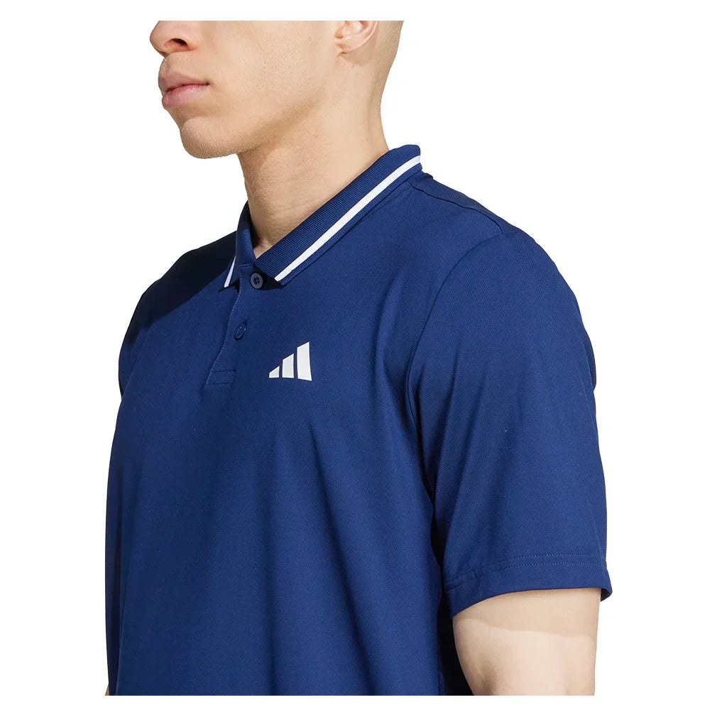 Men`s Club Pique Tennis Polo Dark Blue MENS APPAREL ADIDAS