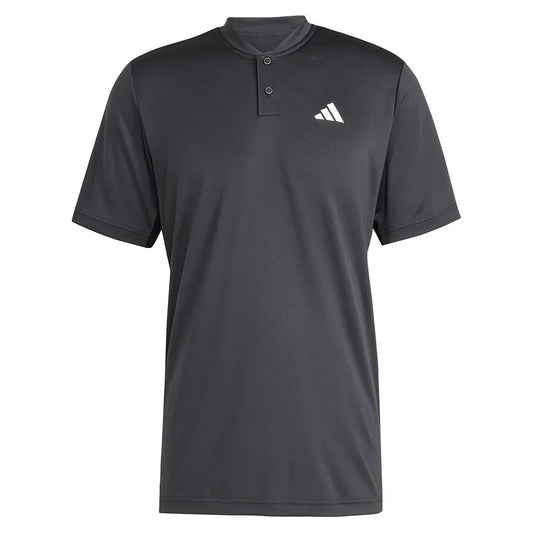 Men`s Club Henley Tennis Polo Black MENS APPAREL ADIDAS Black XS