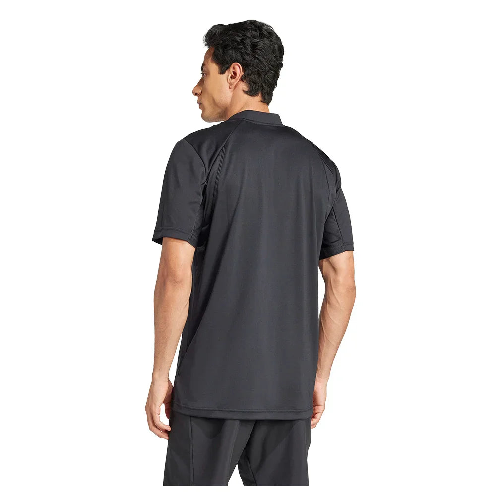 Men`s Club Henley Tennis Polo Black MENS APPAREL ADIDAS