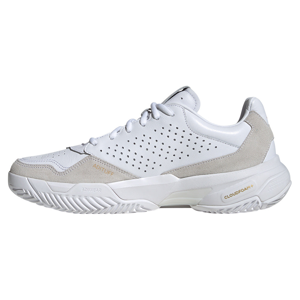 Men`s CourtJam Control 3 Premium Tennis Shoes White ADIDAS