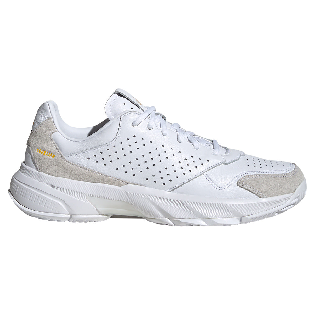 Men`s CourtJam Control 3 Premium Tennis Shoes White ADIDAS