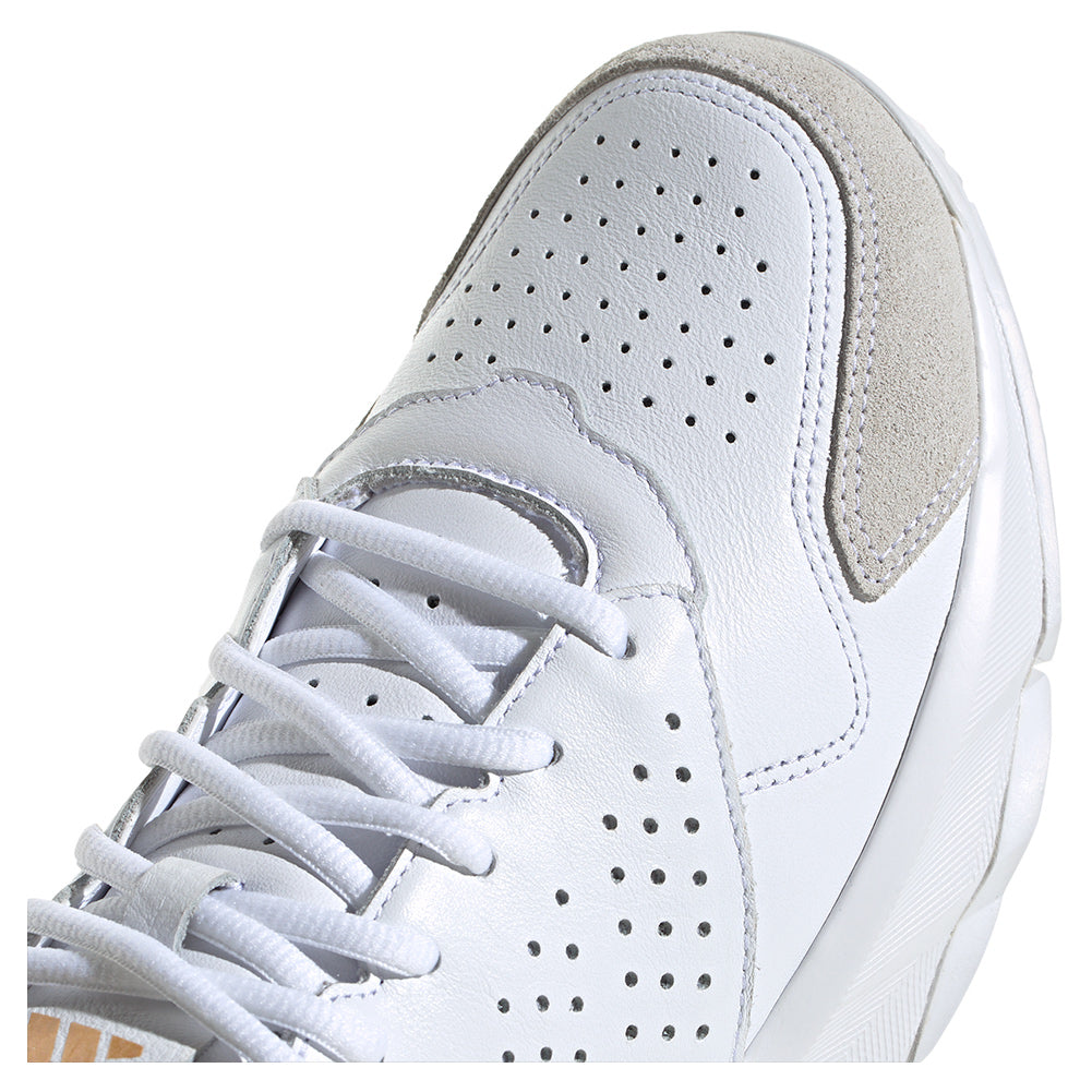 Men`s CourtJam Control 3 Premium Tennis Shoes White ADIDAS