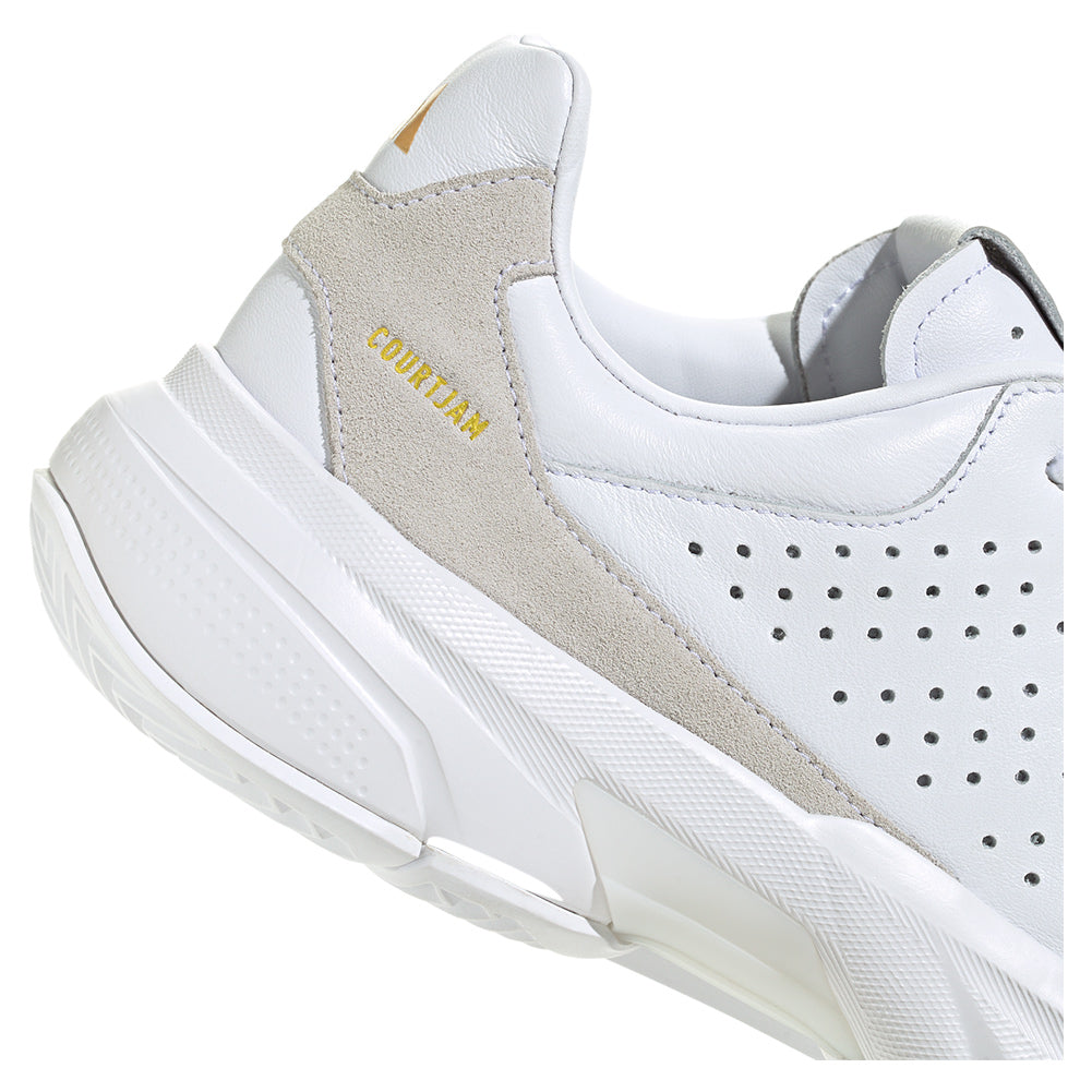 Men`s CourtJam Control 3 Premium Tennis Shoes White ADIDAS