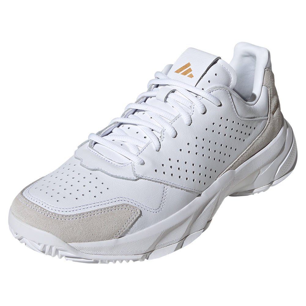 Men`s CourtJam Control 3 Premium Tennis Shoes White ADIDAS 6.5 White