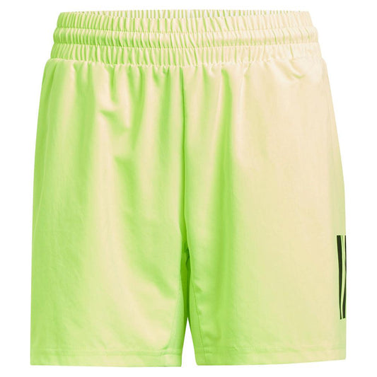 Boys' Club 3 Stripe Tennis Shorts Lucid Lemon ADIDAS XS Yellow