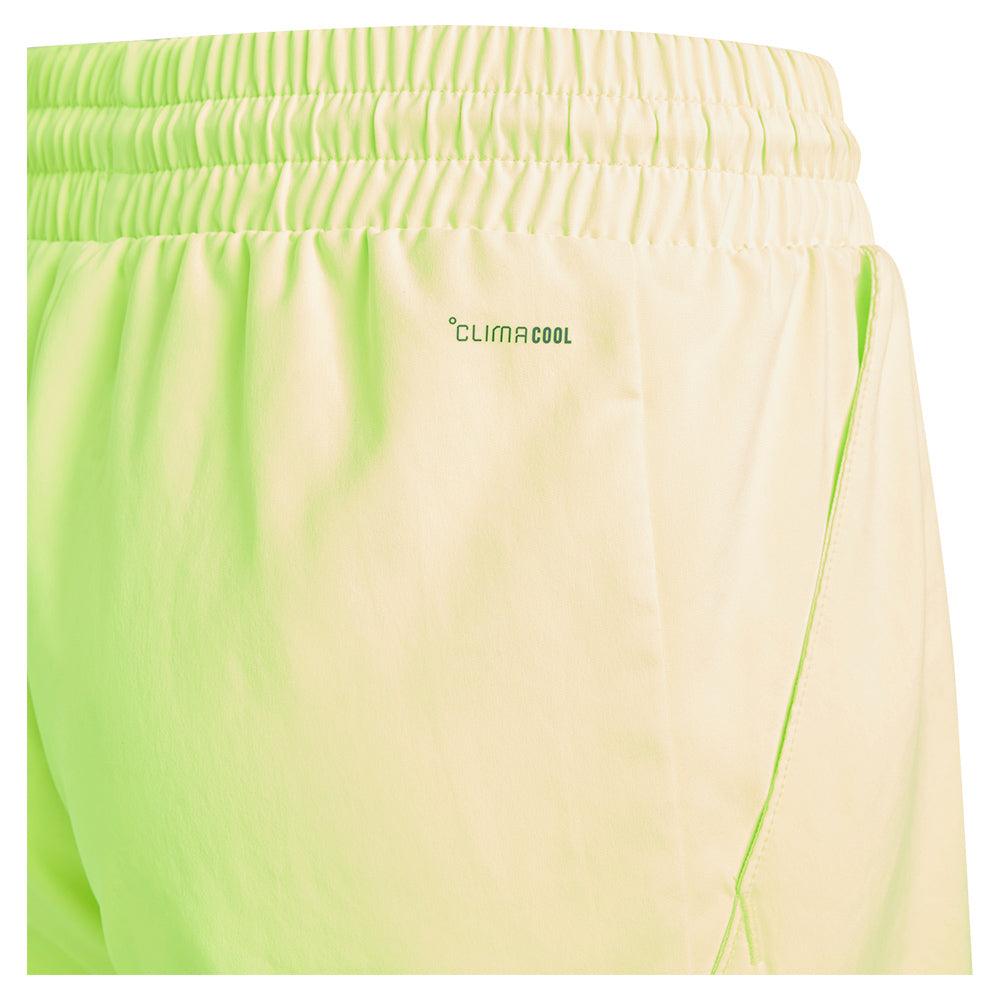Boys' Club 3 Stripe Tennis Shorts Lucid Lemon ADIDAS