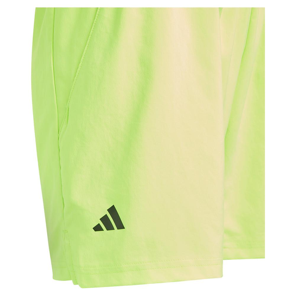 Boys' Club 3 Stripe Tennis Shorts Lucid Lemon ADIDAS