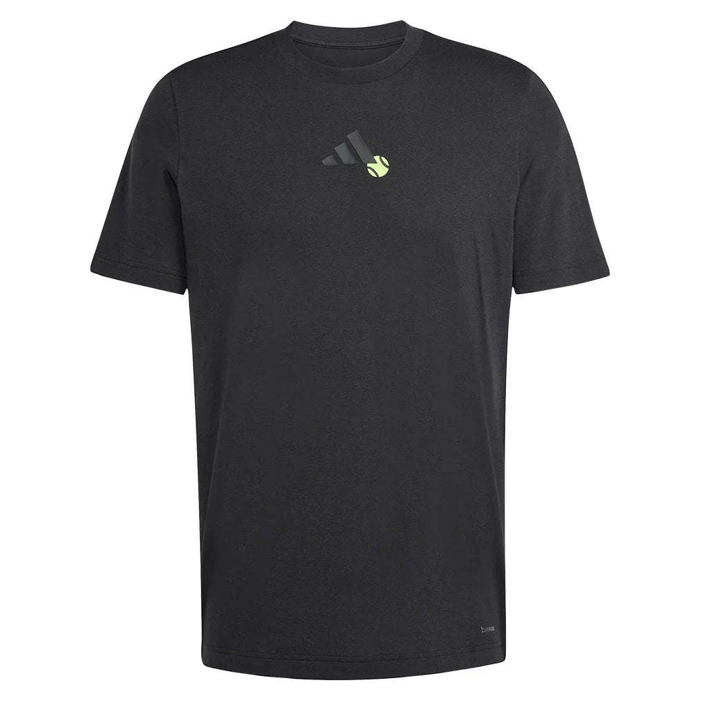 Men`s Graphic Tennis Tee Black MENS APPAREL ADIDAS