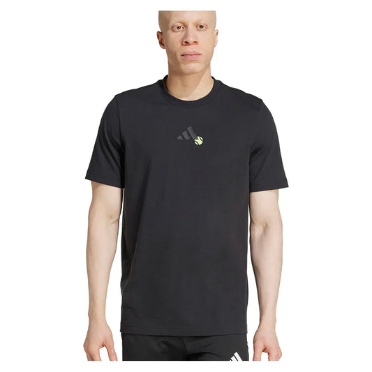 Men`s Graphic Tennis Tee Black MENS APPAREL ADIDAS Black XS