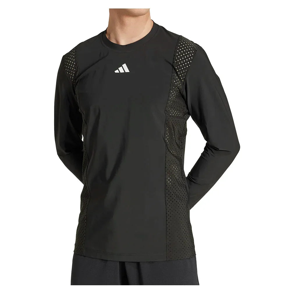 Men`s Freelift Pro Long Sleeve Tennis Top Black ADIDAS