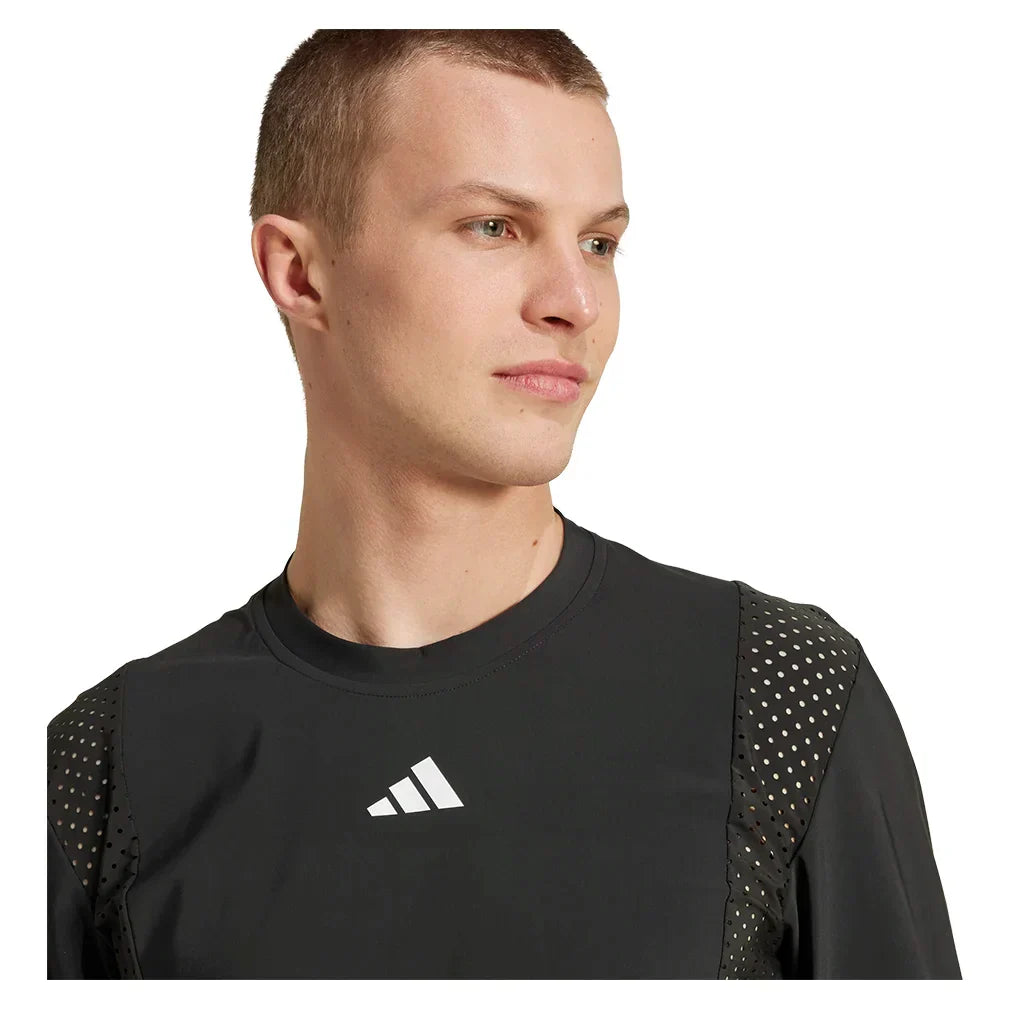 Men`s Freelift Pro Long Sleeve Tennis Top Black ADIDAS