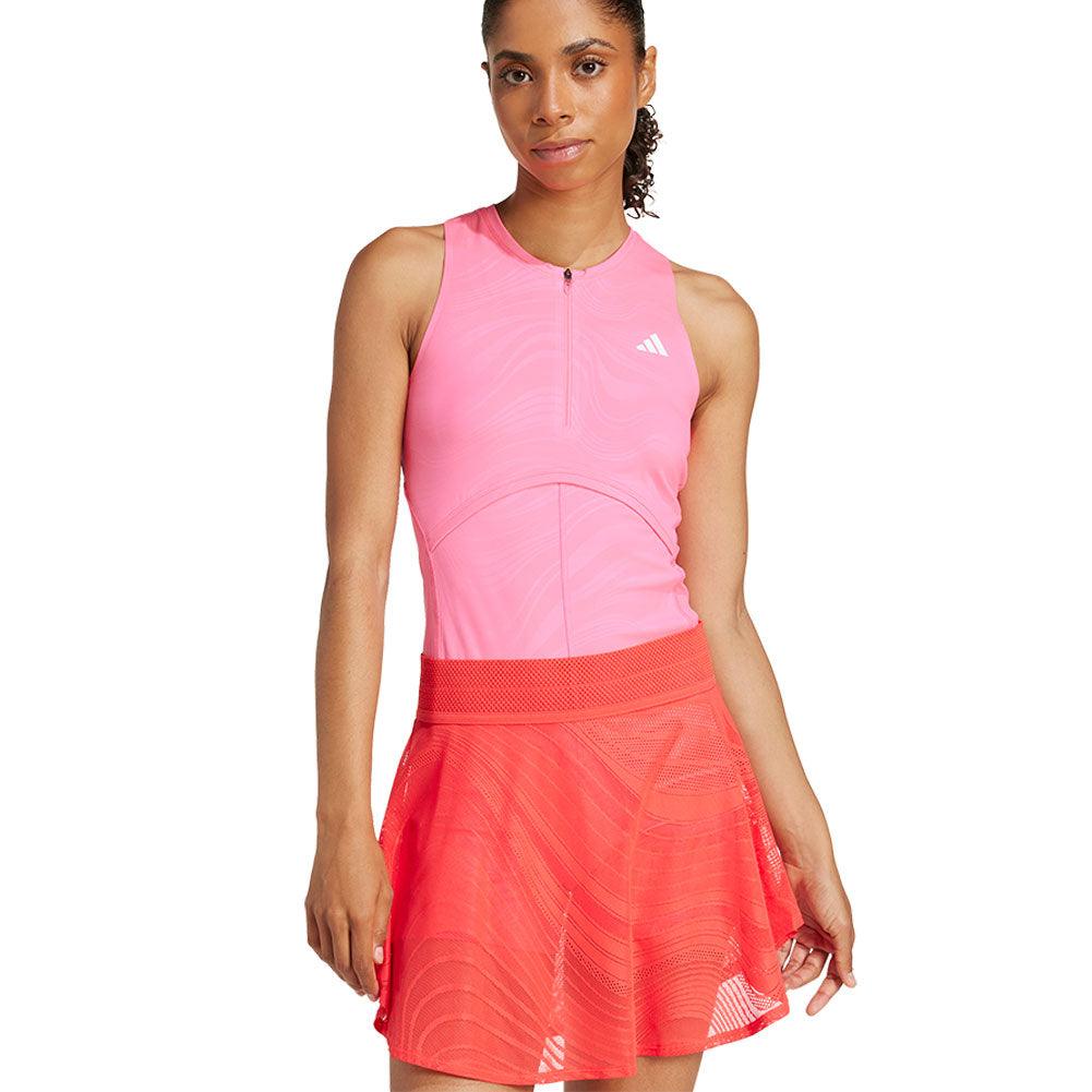 Women`s Climacool Tennis Onesie and Skirt Lucid Pink and Semi Lucid Red ADIDAS