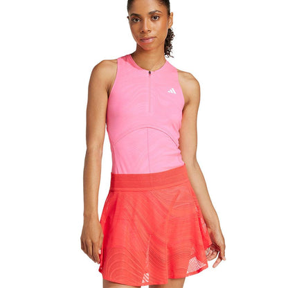 Women`s Climacool Tennis Onesie and Skirt Lucid Pink and Semi Lucid Red ADIDAS