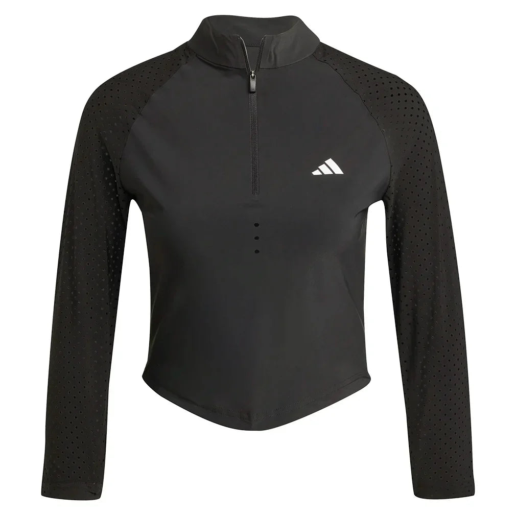 Women`s Climacool Coldback 3/4 Long Sleeve Pro Tennis Top Black ADIDAS XS Black