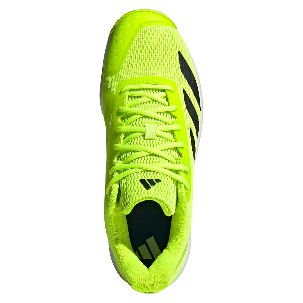Men`s Courtflash Speed 2 Tennis Shoes Lucid Lemon and Core Black ADIDAS