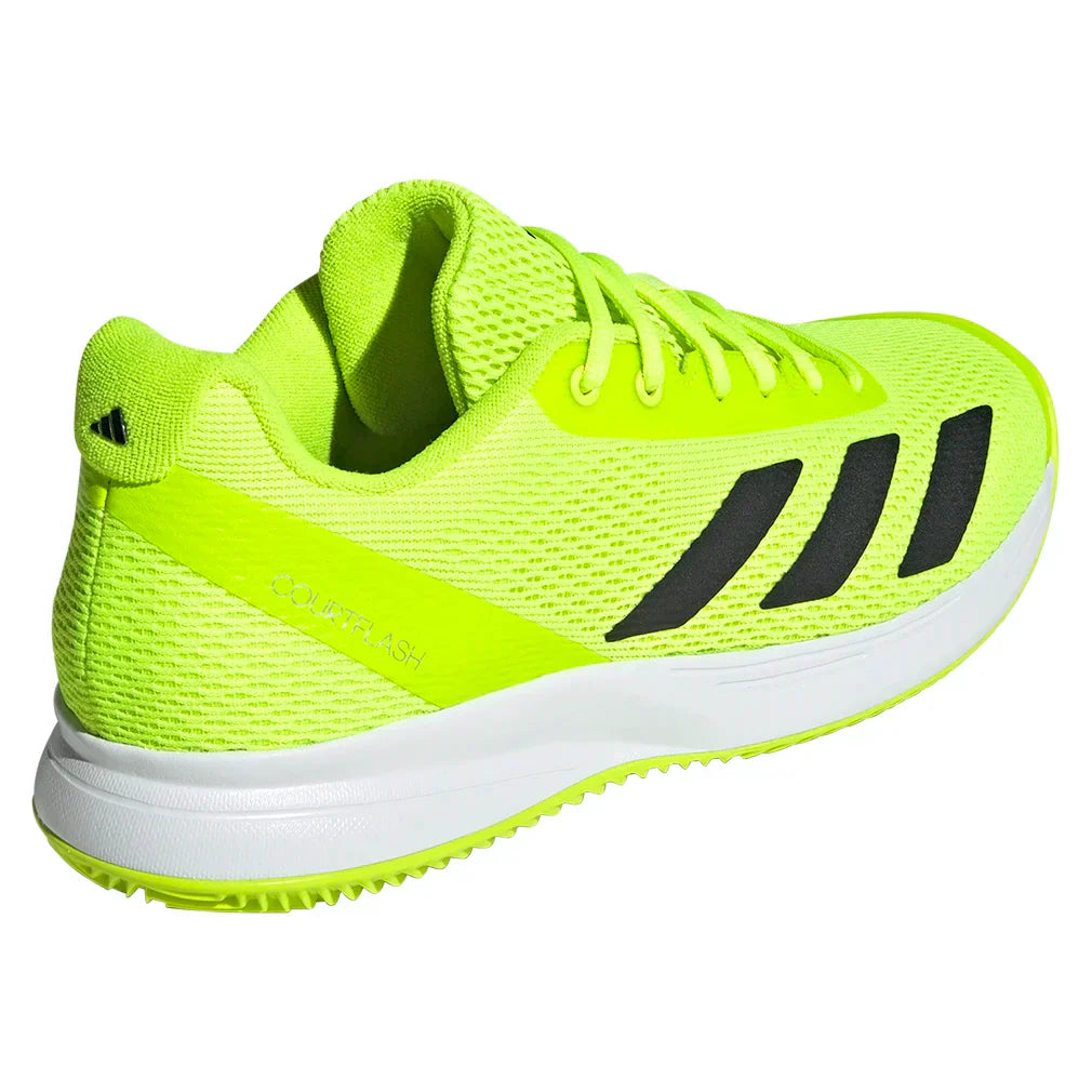 Men`s Courtflash Speed 2 Tennis Shoes Lucid Lemon and Core Black ADIDAS