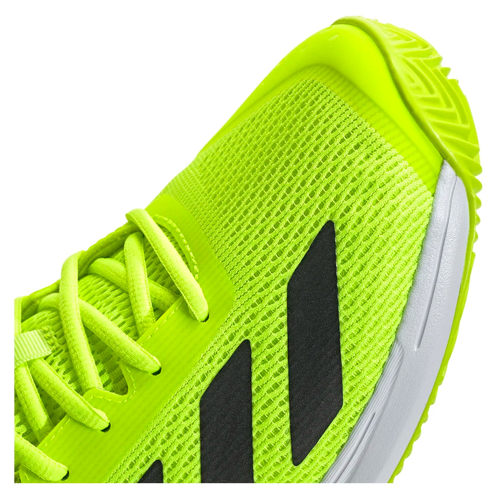 Men`s Courtflash Speed 2 Tennis Shoes Lucid Lemon and Core Black ADIDAS